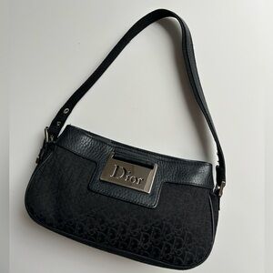 Authentic Christian Dior by John Galliano F/W 2005 Black Diorissimo Shoulder Bag